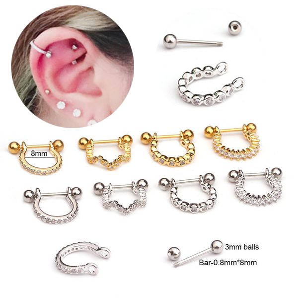 fashion rhinestones earring sliver golden stainless steel female jewelry barbell rook personality 1pc piercing cartilage earring, Golden;silver
fashion rhinestones earring sliver golden stainless steel female jewelry barbell rook personality 1pc piercing cartilage earring, Golden;silver