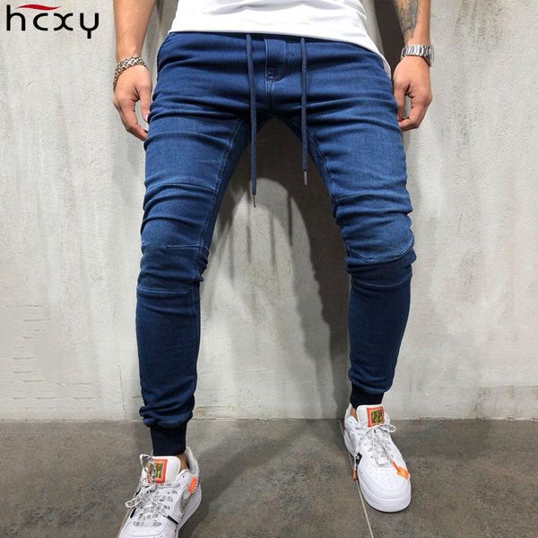 hcxy 2019 fashionmen's denim casual pants skinny jeans men jean trousers elastic waist harem pants male cotton strech denim, Blue
hcxy 2019 fashionmen's denim casual pants skinny jeans men jean trousers elastic waist harem pants male cotton strech denim, Blue