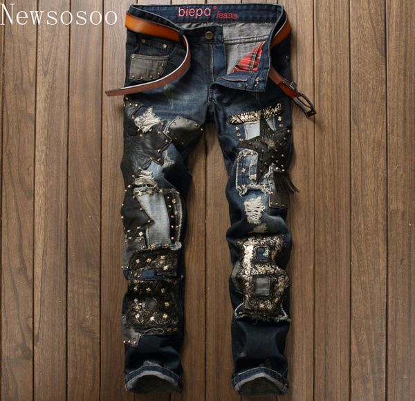 european american style famous brand mens jeans luxury men's denim trousers slim straight patchwork blue punk zipper jeans pants
european american style famous brand mens jeans luxury men's denim trousers slim straight patchwork blue punk zipper jeans pants