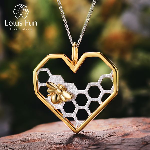 lotus fun real 925 sterling silver fine jewelry honeycomb home guard 18k gold love heart shape pendant without chain for women cj191128
lotus fun real 925 sterling silver fine jewelry honeycomb home guard 18k gold love heart shape pendant without chain for women cj191128