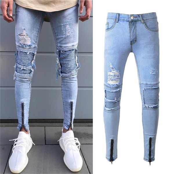 man elastic torn tight-fitting locomotive jeans destroyed ruined taped slim fit denim scratched high-quality jeans streetwear, Blue
man elastic torn tight-fitting locomotive jeans destroyed ruined taped slim fit denim scratched high-quality jeans streetwear, Blue