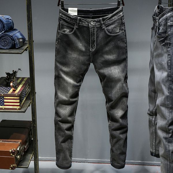 2020 autumn winter new men's slim black jeans stretch skinny for denim trousers male pants brand clothing plus size 42 44 46, Blue
2020 autumn winter new men's slim black jeans stretch skinny for denim trousers male pants brand clothing plus size 42 44 46, Blue