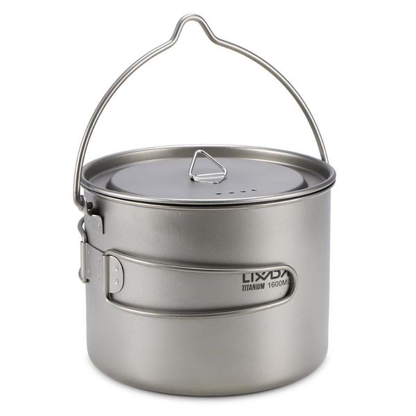 lixada 900ml/1600ml titanium pot cup hanging camping pot portable water cup with lid foldable handle outdoor picnic tableware 
lixada 900ml/1600ml titanium pot cup hanging camping pot portable water cup with lid foldable handle outdoor picnic tableware
