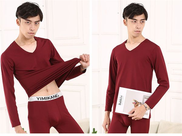 autumn and winter new thermal underwear mens fashion designer solid color 2pc sets underwear mens warm casual clothing, Black;white
autumn and winter new thermal underwear mens fashion designer solid color 2pc sets underwear mens warm casual clothing, Black;white