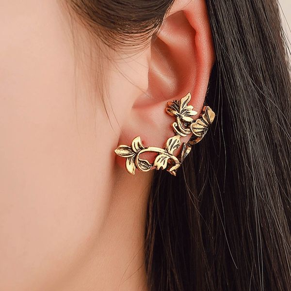 1 piece europe and the united states fashion retro spread leaves ear clip earrings punk temperament no pieced earrings, Silver
1 piece europe and the united states fashion retro spread leaves ear clip earrings punk temperament no pieced earrings, Silver