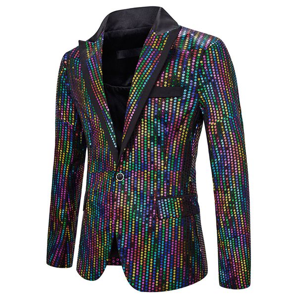 colorful sequin blazer men european size suit jacket male quality stage singer prom hip hop streetwear fashion blazers man, White;black
colorful sequin blazer men european size suit jacket male quality stage singer prom hip hop streetwear fashion blazers man, White;black