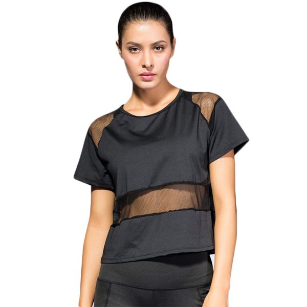 women yoga sports wear mesh patchwork gym short sleeve yoga shirts workout gym running shirts female, White;red
women yoga sports wear mesh patchwork gym short sleeve yoga shirts workout gym running shirts female, White;red