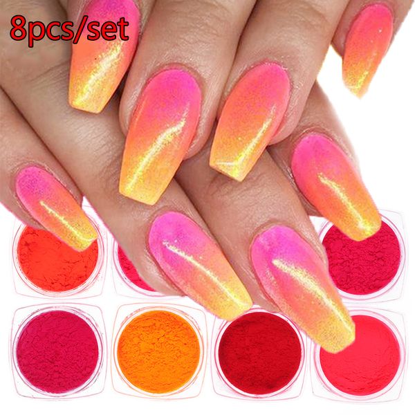 8pcs/set neon phosphor gradient nail glitter powder nail art decorations fluorescent pigment holographic diy dipping dust glitte, Silver;gold
8pcs/set neon phosphor gradient nail glitter powder nail art decorations fluorescent pigment holographic diy dipping dust glitte, Silver;gold