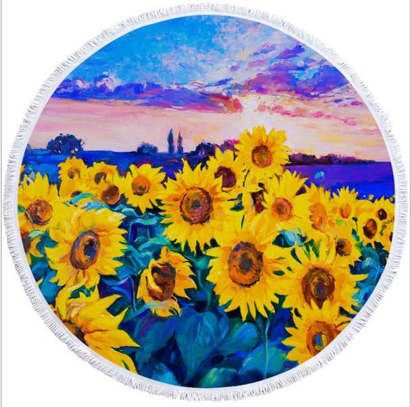 new 12 sunflowers round large beach towel microfiber, tassel diameter 150cm soft beach blanket towel shawl yoga mat
new 12 sunflowers round large beach towel microfiber, tassel diameter 150cm soft beach blanket towel shawl yoga mat