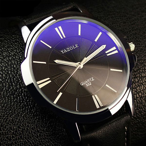 

yazole watch men watches business leather wrist quartz watch men fashion bracelet wristwatch hours clock male relogios masculino, Slivery;brown