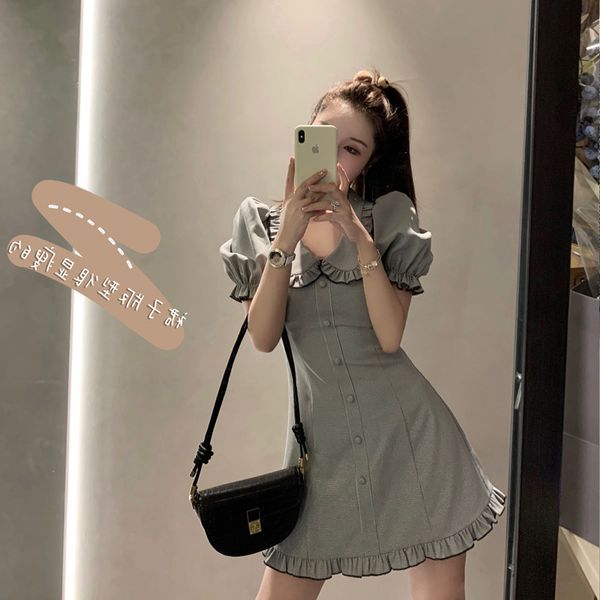 lin shanshan spring and summer french retro houndstooth doll collar dress super fairy waist slimming ruffle skirt, Red
lin shanshan spring and summer french retro houndstooth doll collar dress super fairy waist slimming ruffle skirt, Red