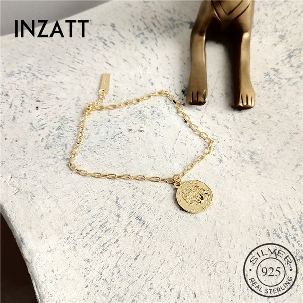 inzatt real 925 sterling silver disc portrait carving bracelet for charm women party gold color fashion jewelry trendy bijoux, Golden;silver
inzatt real 925 sterling silver disc portrait carving bracelet for charm women party gold color fashion jewelry trendy bijoux, Golden;silver