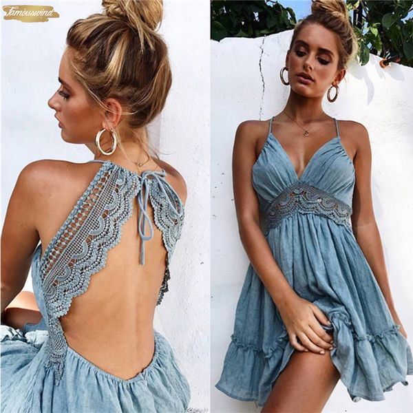 color women dresses new 2019 summer lace club strap casual dresses backless party dress elegant beach sundress designer clothes, Black;gray
color women dresses new 2019 summer lace club strap casual dresses backless party dress elegant beach sundress designer clothes, Black;gray