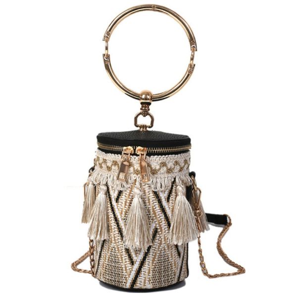 2019 women tassels handbags bohemian zippers bucket bag metal round handle crossbody bags fashion national shoulder bag
2019 women tassels handbags bohemian zippers bucket bag metal round handle crossbody bags fashion national shoulder bag