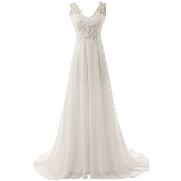 simple v-neck a-line wedding dresses under 100 lace appliques sequins chiffon wedding dress covered buttons vintage wedding gowns, White
simple v-neck a-line wedding dresses under 100 lace appliques sequins chiffon wedding dress covered buttons vintage wedding gowns, White
