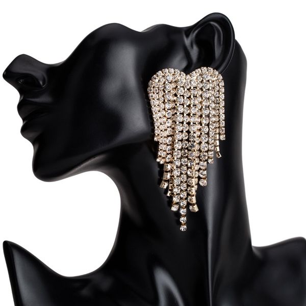 new rhinestones women earrings diamond claw chain long tassel earrings good quality trendy designer jewelry gold and silver
new rhinestones women earrings diamond claw chain long tassel earrings good quality trendy designer jewelry gold and silver