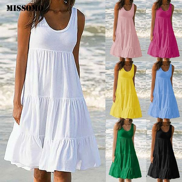 missomo women holiday summer dress solid sleeveless party sundress beach dress women clothes 2019 vestidos de festa 624, Black;gray
missomo women holiday summer dress solid sleeveless party sundress beach dress women clothes 2019 vestidos de festa 624, Black;gray