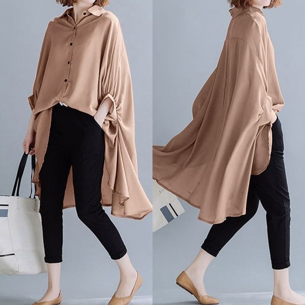 stylish button women's spring asymmetrical blouse 2020 zanzea casual 3/4 sleeve baggy shirts female work blusas plus size, White
stylish button women's spring asymmetrical blouse 2020 zanzea casual 3/4 sleeve baggy shirts female work blusas plus size, White