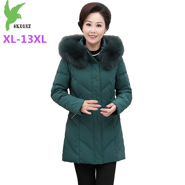 plus size -13xl down jacket women winter parkas white duck down coat middle aged female thicken fur collar hooded coats, Black
plus size -13xl down jacket women winter parkas white duck down coat middle aged female thicken fur collar hooded coats, Black