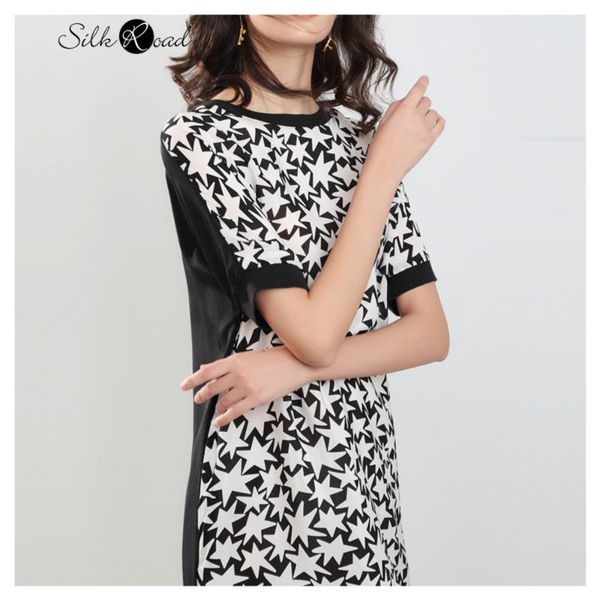 silviye pentagram star printed casual t-shirt dress silk dress fashion trend thin art style blusas mujer de moda 2020, Black;gray
silviye pentagram star printed casual t-shirt dress silk dress fashion trend thin art style blusas mujer de moda 2020, Black;gray