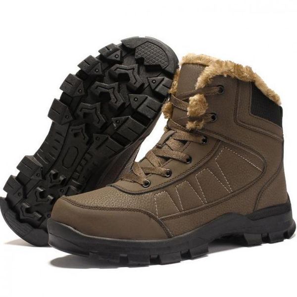 39~47 winter men ankle boots snow waterproof genuine leather plush sneakers warm shoes outdoor hiking walking sports boots, Black
39~47 winter men ankle boots snow waterproof genuine leather plush sneakers warm shoes outdoor hiking walking sports boots, Black