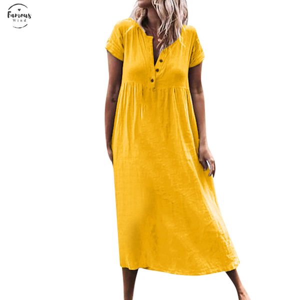 fashion dress women casual solid v neckline roll up the sleeve bohemian dresses dress splice button party dress d4, Black;gray
fashion dress women casual solid v neckline roll up the sleeve bohemian dresses dress splice button party dress d4, Black;gray