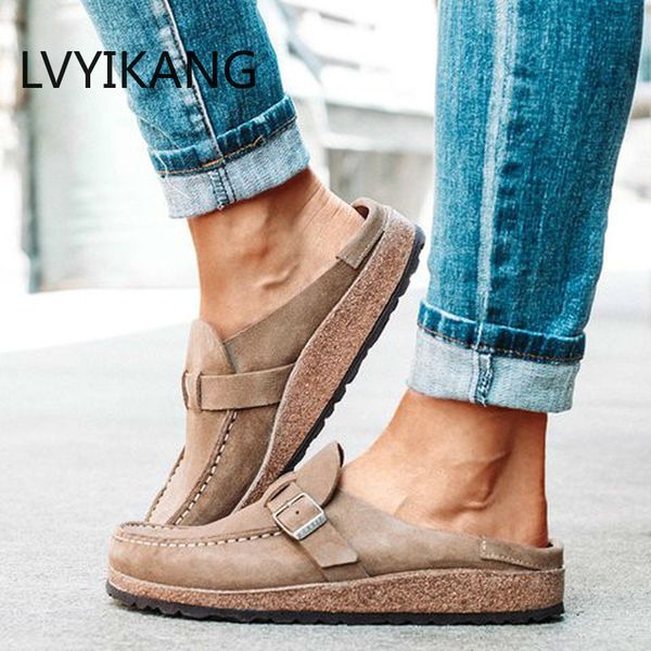 women summer flats plus size shoes woman vintage pu leather outdoor closed toe slippers sandalias mujer sapato feminino d593, Black
women summer flats plus size shoes woman vintage pu leather outdoor closed toe slippers sandalias mujer sapato feminino d593, Black