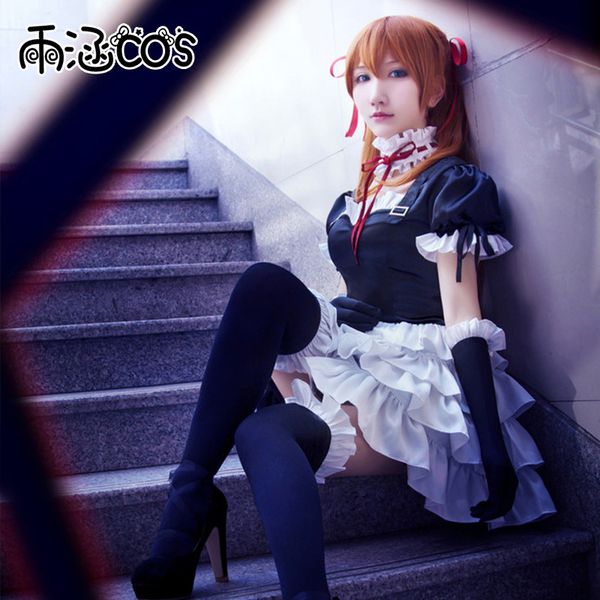 

2018 new anime neon genesis evangelion eva soryu asuka langley lolita dress ayanami reireiayanami cosplay costume, Black