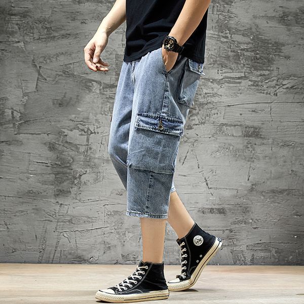 summer short mens jeans loose casual joggers plus size s-4xl multi-pockets hip hop denim pants straight trousers male, Blue
summer short mens jeans loose casual joggers plus size s-4xl multi-pockets hip hop denim pants straight trousers male, Blue