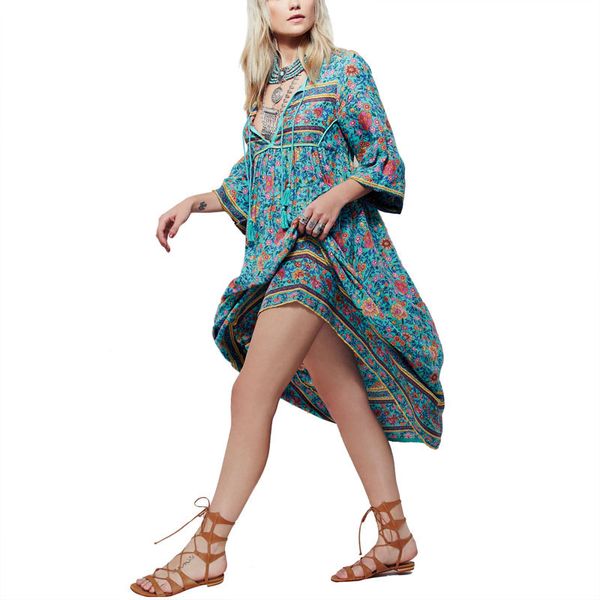 women's tassel irregular print dress bohe style long dresses printed loose pretty dress v-neck beach dress, Black;gray
women's tassel irregular print dress bohe style long dresses printed loose pretty dress v-neck beach dress, Black;gray