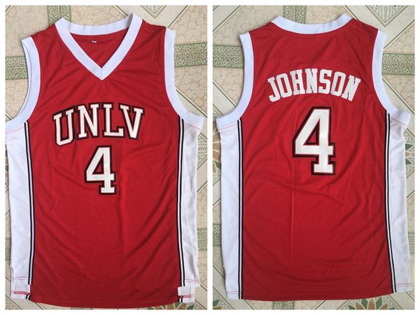 vintage unlv 4 larry johnson nevada college basketball jerseys mens larry johnson home red stitched shirts, Black 
vintage unlv 4 larry johnson nevada college basketball jerseys mens larry johnson home red stitched shirts, Black
