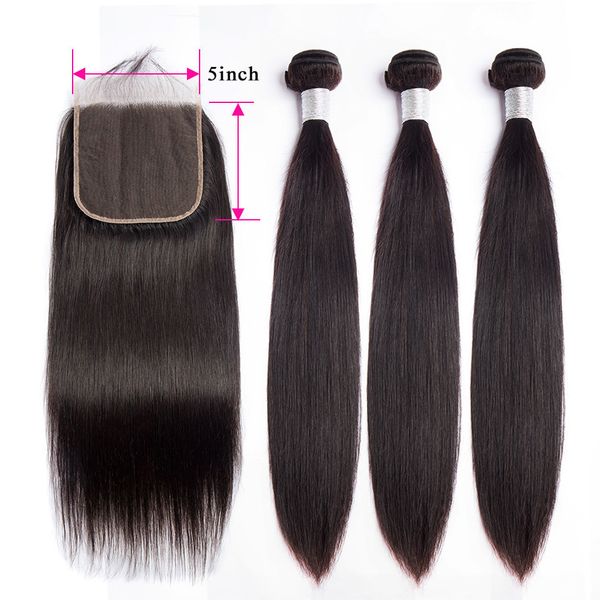 straight hair 5x5 lace closure with bundles remy brazilian human hair weave bundles with closure 3 bundles closure, Black
straight hair 5x5 lace closure with bundles remy brazilian human hair weave bundles with closure 3 bundles closure, Black