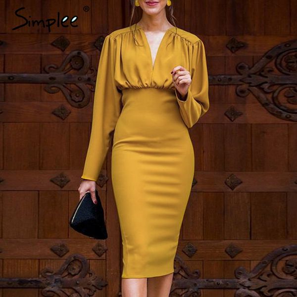simplee elegant v neck bodycon autumn dress women batwing sleeve office lady party dress high waist slim female retro dresses, Black;gray
simplee elegant v neck bodycon autumn dress women batwing sleeve office lady party dress high waist slim female retro dresses, Black;gray