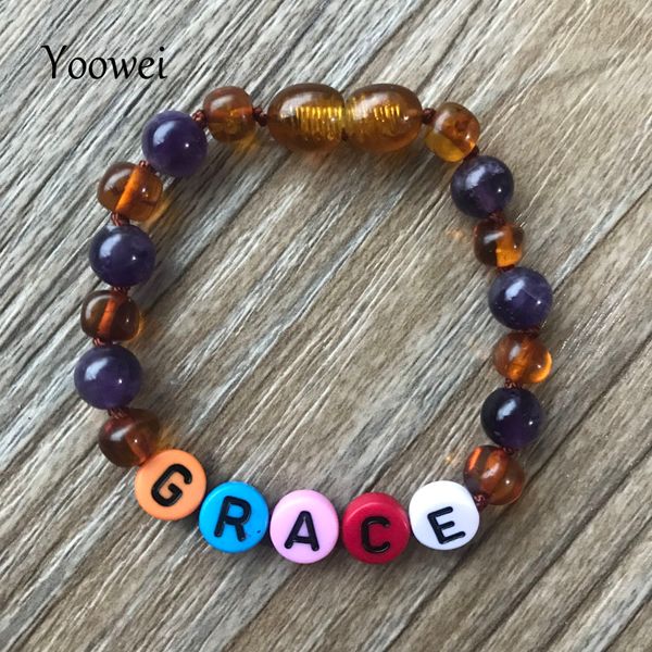 yoowei personalized baltic amber baby teething bracelet anklet with your baby's name date unique gift custom jewelry wholesale, Golden;silver
yoowei personalized baltic amber baby teething bracelet anklet with your baby's name date unique gift custom jewelry wholesale, Golden;silver
