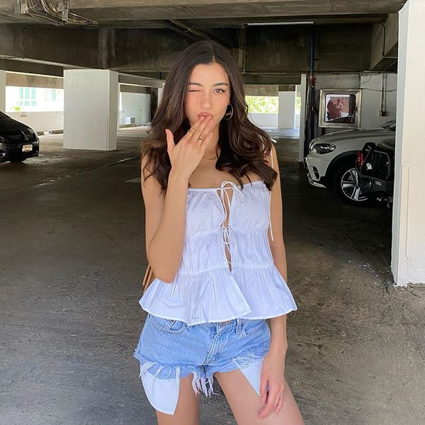 harajuku bow lace up hollow out lady skinny crop white camisole slash neck women ruffles slim camis lady summer
harajuku bow lace up hollow out lady skinny crop white camisole slash neck women ruffles slim camis lady summer
