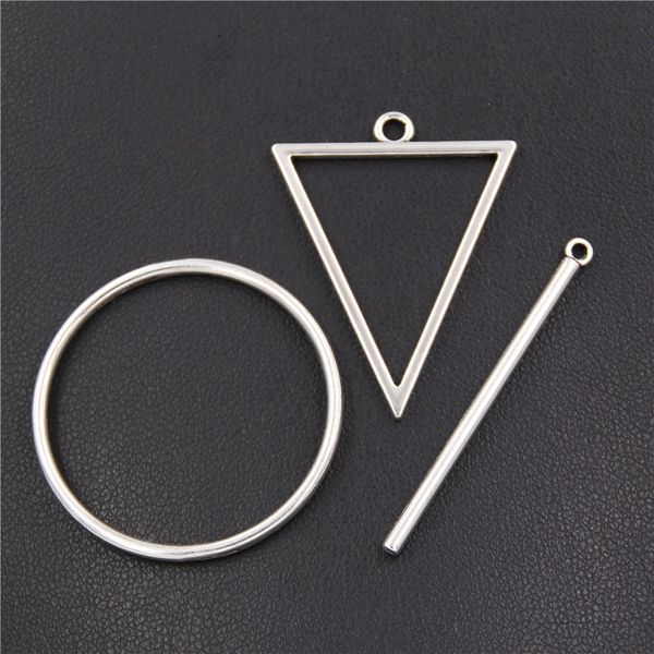 30pcs alloy jewelry triangle circle stick charms hollow blank pendant tray bezel charms diy handmade, Silver
30pcs alloy jewelry triangle circle stick charms hollow blank pendant tray bezel charms diy handmade, Silver