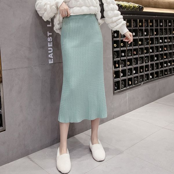 2019 autumn & winter new arrival knitted half-length skirt long section high waist bag hip thin drape a-line skirt ing, Black
2019 autumn & winter new arrival knitted half-length skirt long section high waist bag hip thin drape a-line skirt ing, Black