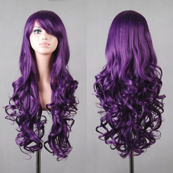 fashion long dark purple curly women lady cosplay party anime hair wig wigs +cap, Black
fashion long dark purple curly women lady cosplay party anime hair wig wigs +cap, Black
