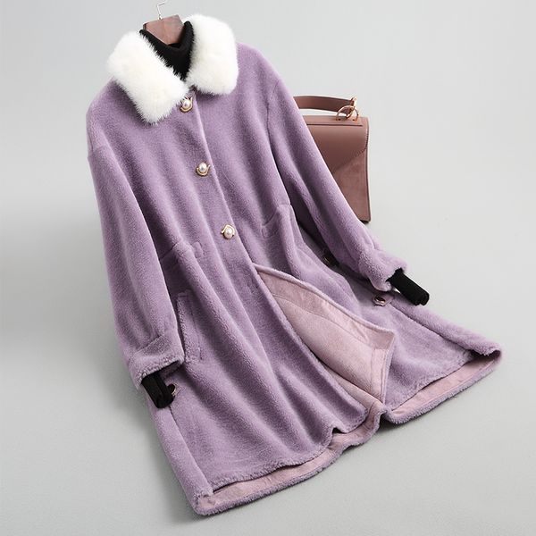 tcyeek real fur coat female winter collar long jacket women korean elegant sheep shearing jackets 100% wool 687, Black
tcyeek real fur coat female winter collar long jacket women korean elegant sheep shearing jackets 100% wool 687, Black