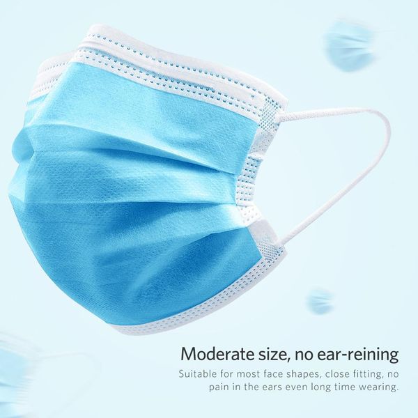 50 pieces of disposable masks non-woven dust-proof anti-fog anti-haze three-layer filter masks with guaranteed quality 
50 pieces of disposable masks non-woven dust-proof anti-fog anti-haze three-layer filter masks with guaranteed quality