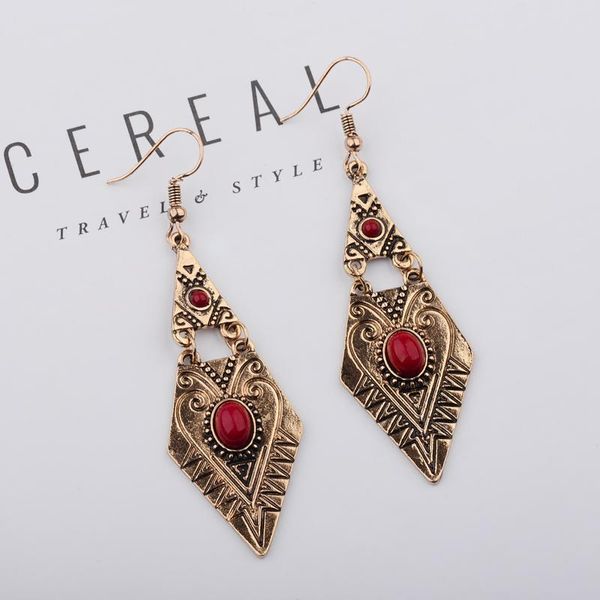 vintage retro carved rhombus gold silver color ladies earrings for women antique red beads earrings dropship boucle d'oreille
vintage retro carved rhombus gold silver color ladies earrings for women antique red beads earrings dropship boucle d'oreille