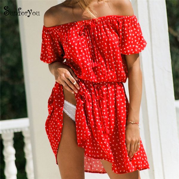 cotton beach dress tassel slash neck red print mini casual dress tunics for beach short sleeve summer women, Black;gray
cotton beach dress tassel slash neck red print mini casual dress tunics for beach short sleeve summer women, Black;gray