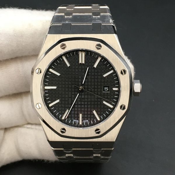 6 colors dial men watch automatic mechanical movement royal oak series watches 15400 stainless steel wristwatches 42mm, Slivery;brown
6 colors dial men watch automatic mechanical movement royal oak series watches 15400 stainless steel wristwatches 42mm, Slivery;brown