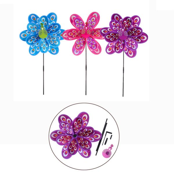 1pcs colorful wind spinner kids toy double layer peacock laser sequins windmill shaper trinmmer shirts supplies
1pcs colorful wind spinner kids toy double layer peacock laser sequins windmill shaper trinmmer shirts supplies