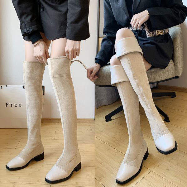 brand women's shoes thigh-high boots winter footwear booties ladies boots-women lace up fashion over-the-knee rubber 2020 med, Black
brand women's shoes thigh-high boots winter footwear booties ladies boots-women lace up fashion over-the-knee rubber 2020 med, Black