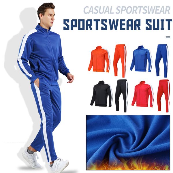 men's sportswear soccer jacket tracksuit football training set autumn winter spring long sleeve stand full zipper and pants, White;black
men's sportswear soccer jacket tracksuit football training set autumn winter spring long sleeve stand full zipper and pants, White;black