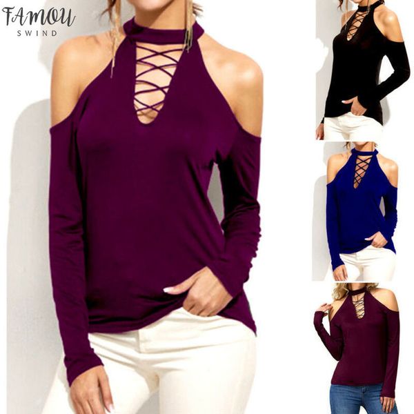 2020 fashion autumn womens t shirts casual choker neck solid polyester color t shirts loose cold shoulder long sleeve t, White
2020 fashion autumn womens t shirts casual choker neck solid polyester color t shirts loose cold shoulder long sleeve t, White