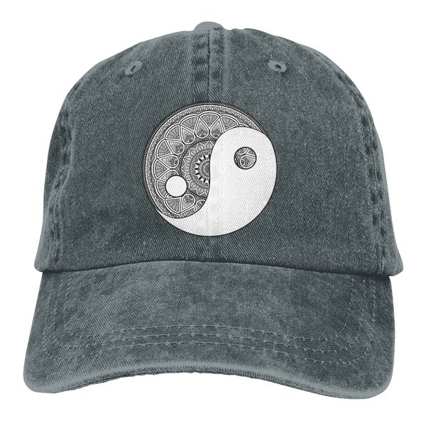 vintage adjustable trucker cap for mandala yin and yang, Blue;gray 
vintage adjustable trucker cap for mandala yin and yang, Blue;gray