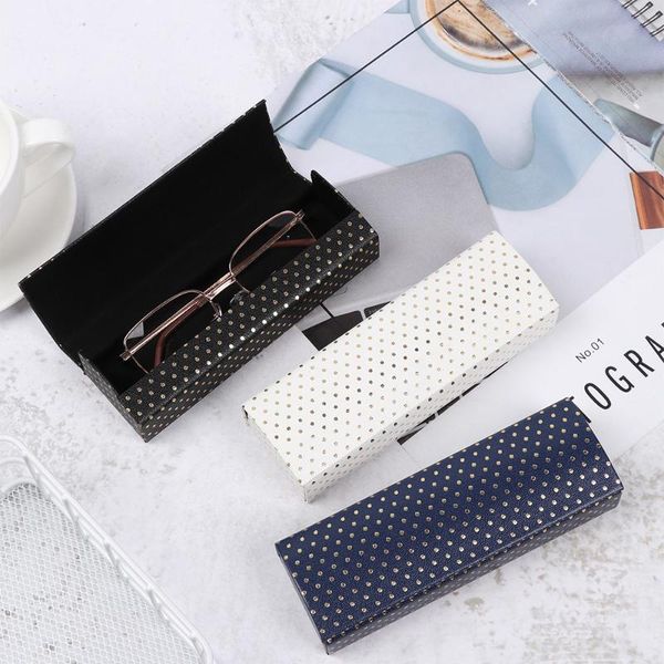 eie women men fashion gold point glasses box protective case waterproof pu leather portable optical reading eyeglasses protector, Silver
eie women men fashion gold point glasses box protective case waterproof pu leather portable optical reading eyeglasses protector, Silver