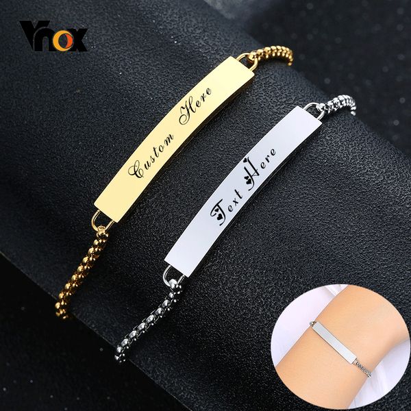 vnox women personalize engrave love name bracelet box chain smooth bangle link silver and gold tone custom jewelry, Golden;silver
vnox women personalize engrave love name bracelet box chain smooth bangle link silver and gold tone custom jewelry, Golden;silver